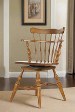 Load image into Gallery viewer, Ethan Allen Heirloom Nutmeg Swiveling Comb Back Windsor Chair
