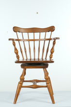 Load image into Gallery viewer, Ethan Allen Heirloom Nutmeg Swiveling Comb Back Windsor Chair
