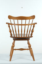 Load image into Gallery viewer, Ethan Allen Heirloom Nutmeg Swiveling Comb Back Windsor Chair
