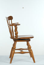 Load image into Gallery viewer, Ethan Allen Heirloom Nutmeg Swiveling Comb Back Windsor Chair
