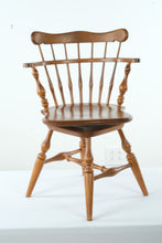 Load image into Gallery viewer, Ethan Allen Heirloom Nutmeg Swiveling Comb Back Windsor Chair
