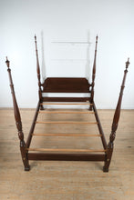 Load image into Gallery viewer, Ethan Allen Queen Rice‑Carved Poster Bed - Georgian Court
