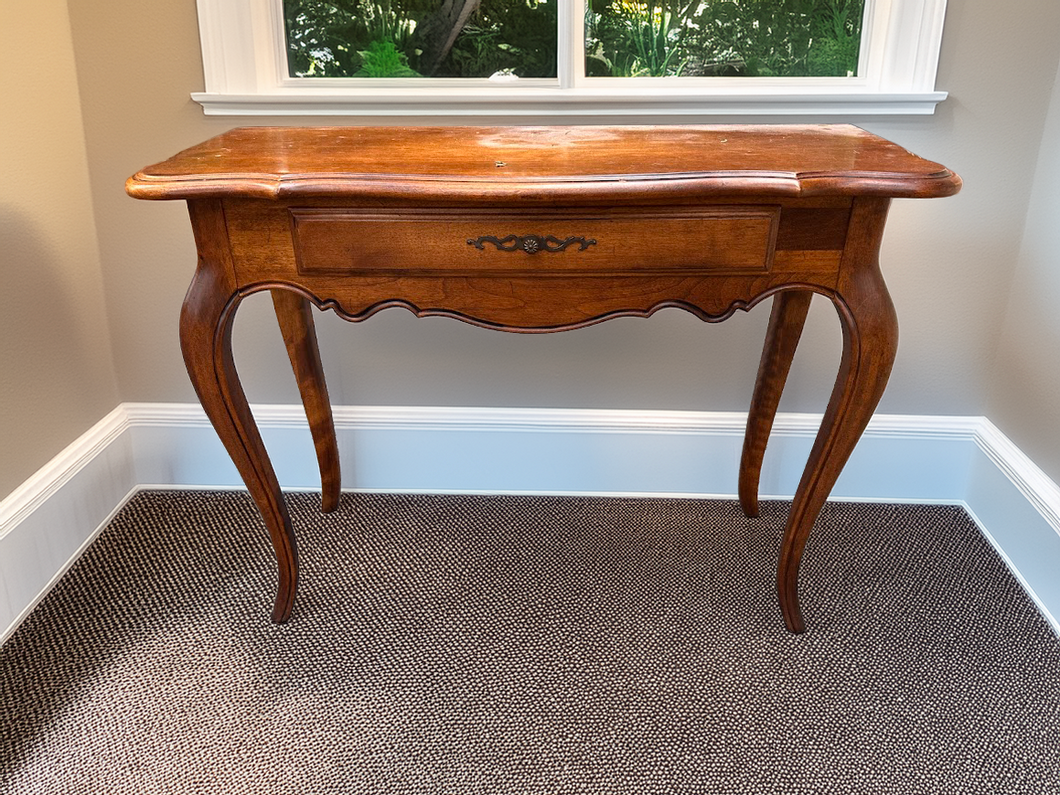 Ethan Allen Country French Single Drawer Console Table