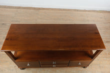 Load image into Gallery viewer, Ethan Allen Elements Sienna Wood Credenza Media Console Storage Cabinet
