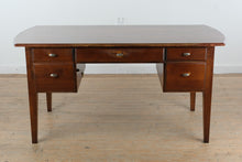Load image into Gallery viewer, Ethan Allen Elements Sienna Wood Executive Desk 3 Drawer Writing Desk
