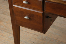 Load image into Gallery viewer, Ethan Allen Elements Sienna Wood Executive Desk 3 Drawer Writing Desk

