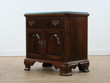 Load image into Gallery viewer, Ethan Allen Georgian Court Nightstand with Glass Top
