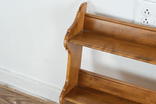 Load image into Gallery viewer, Ethan Allen Three Tier Wall Shelf Solid Wood Display Rack 27 Inch
