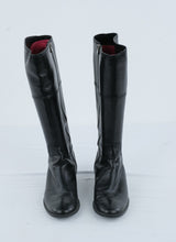 Load image into Gallery viewer, Etienne Aigner Womens Tall Riding Boots Black Leather Side Zip Size 8
