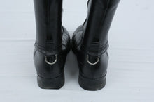 Load image into Gallery viewer, Etienne Aigner Womens Tall Riding Boots Black Leather Side Zip Size 8
