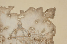 Load image into Gallery viewer, Vintage Italian Domed Church Street Scene Architectural Art Framed 22 x 16
