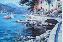 Load image into Gallery viewer, &quot;Entebbe&quot; Coastal Scene Print by Howard Behrens – Framed 40.5&quot; x 34.5&quot;
