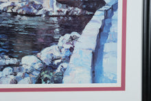 Load image into Gallery viewer, &quot;Entebbe&quot; Coastal Scene Print by Howard Behrens – Framed 40.5&quot; x 34.5&quot;
