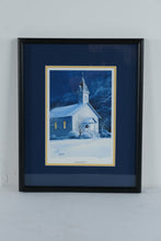 Load image into Gallery viewer, Harry Jarman Evening Snow Signed Numbered Print 114 of 350 Church Winter Art
