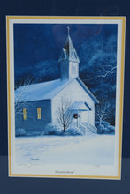 Load image into Gallery viewer, Harry Jarman Evening Snow Signed Numbered Print 114 of 350 Church Winter Art
