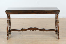 Load image into Gallery viewer, Rustic Folding Console to Dining Table – Expandable Trestle Base Design
