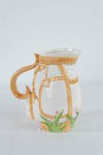 Load image into Gallery viewer, Fitz and Floyd Bunny Pitcher Ceramic Easter Rabbit Jug Basket Design
