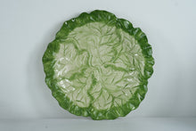 Load image into Gallery viewer, Fitz and Floyd Cabbage Leaf Serving Platter – 15&quot; Green Ceramic Plate
