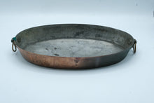 Load image into Gallery viewer, Lewis Conger New York Vintage French Copper Oval Au Gratin Pan Tinned Brass Handles
