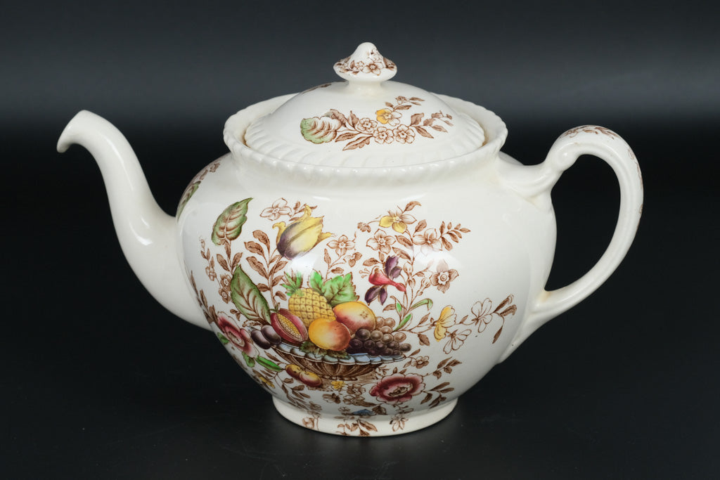 Johnson Bros “Pomona” Windsor Ware Teapot – Fruit Basket Design – Made in England