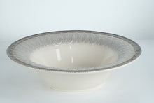 Load image into Gallery viewer, Fitz and Floyd Carrington Serving Bowl – Embossed Leaf Motif, Ivory &amp; Taupe
