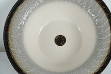 Load image into Gallery viewer, Fitz and Floyd Carrington Serving Bowl – Embossed Leaf Motif, Ivory &amp; Taupe
