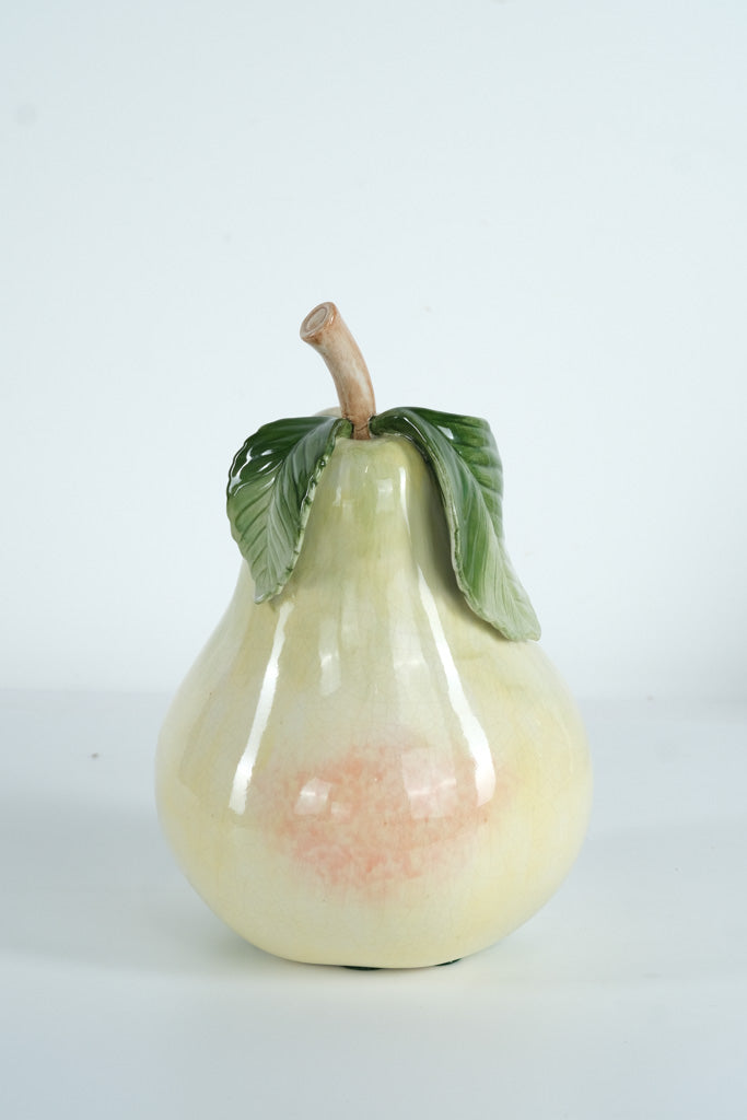 Fitz and Floyd Sommer Hill Large Pear Figurine – Handcrafted Ceramic Sculpture