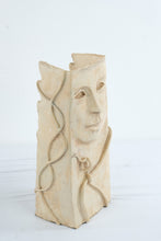 Load image into Gallery viewer, Currey and Company Etu Washed Mask Clay Sculpture Vase Whitewash Finish 14 Inch
