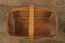 Load image into Gallery viewer, Longaberger 1995 Bread Basket w/ Fall Foliage Liner (New in Package) &amp; Plastic Protector – Handwoven USA (10")
