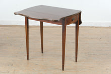 Load image into Gallery viewer, Jallon &amp; Heller Mahogany Pembroke Drop Leaf Side Table with Drawer
