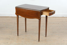Load image into Gallery viewer, Jallon &amp; Heller Mahogany Pembroke Drop Leaf Side Table with Drawer
