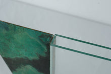 Load image into Gallery viewer, Postmodern Glass Vase Verdigris Copper Art Deco Style Decorative Vase
