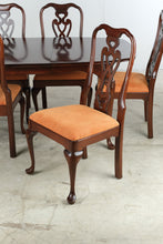 Load image into Gallery viewer, Pennsylvania House Solid Cherry Queen Anne Dining Table with 2 Leaves and 6 Chairs
