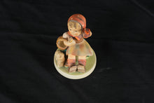 Load image into Gallery viewer, Vintage Goebel Hummel Farewell Figurine Girl With Lamb Basket TMK Porcelain
