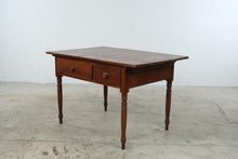 Load image into Gallery viewer, Antique 19th Century Primitive Farmhouse Two-Drawer Work Table
