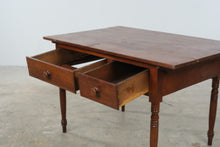 Load image into Gallery viewer, Antique 19th Century Primitive Farmhouse Two-Drawer Work Table
