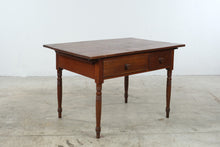 Load image into Gallery viewer, Antique 19th Century Primitive Farmhouse Two-Drawer Work Table
