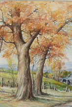 Load image into Gallery viewer, C.P. Logan Watercolor on Paper &quot;Autumn Homestead&quot;
