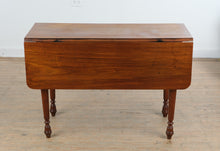 Load image into Gallery viewer, Antique American Farmhouse Drop Leaf Dining Table in Solid Walnut

