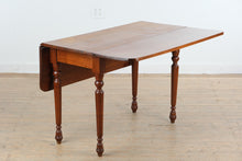 Load image into Gallery viewer, Antique American Farmhouse Drop Leaf Dining Table in Solid Walnut
