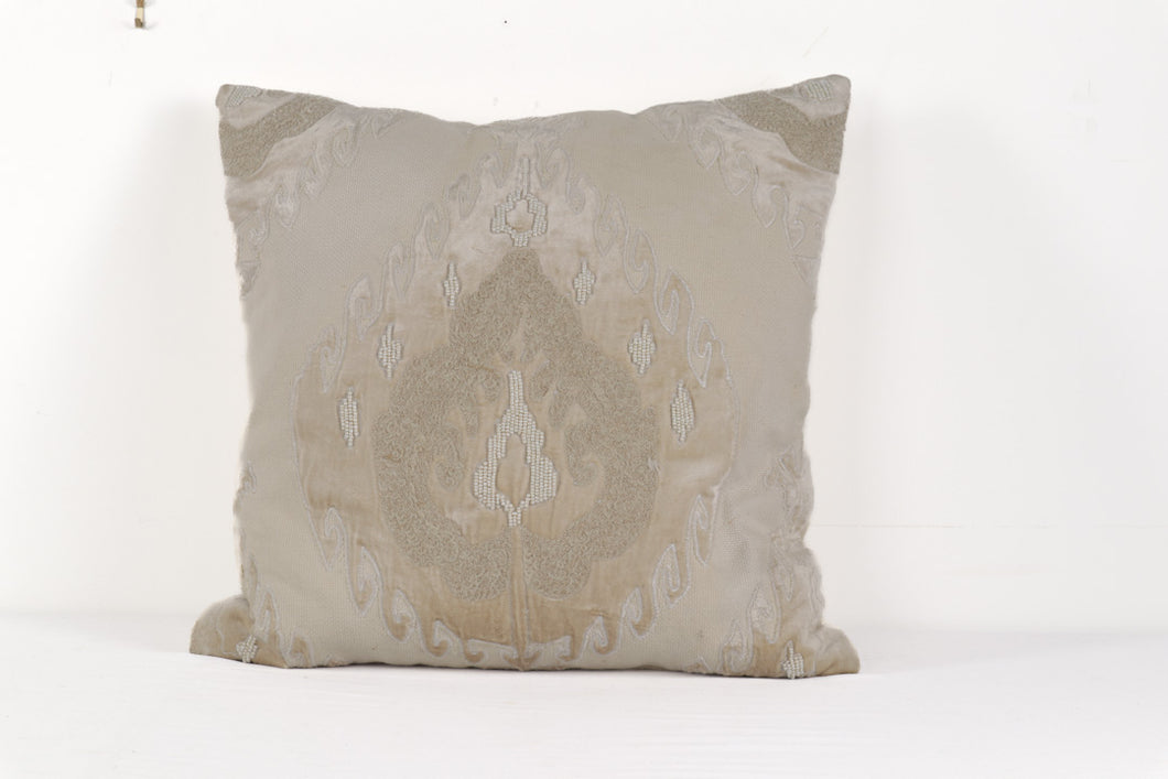 Feather Downed Beaded Pillow