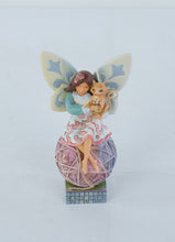Load image into Gallery viewer, Jim Shore Feline Fairy Figurine Cat Fairy Sitting on Yarn Ball Enesco
