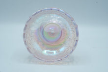 Load image into Gallery viewer, Champagne Satin Pedestal Candy Dish with Floral Relief – Fenton Art Glass
