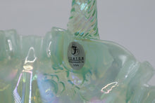 Load image into Gallery viewer, Fenton Green Opalescent Iridescent Glass Basket 8 Inch
