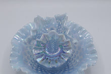 Load image into Gallery viewer, Fenton Blue Opalescent Hobnail Epergne Centerpiece Bowl Set

