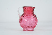 Load image into Gallery viewer, Fenton Country Cranberry Caprice Glass Pitcher Clear Handle 8 Inch
