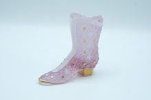 Load image into Gallery viewer, Fenton 95th Anniversary Satin Glass Victorian Boot | Empress Rose, Snowflake Design
