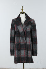 Load image into Gallery viewer, Fifteen Twenty Womens Small Plaid Mohair Blend Double Breasted Coat USA Made
