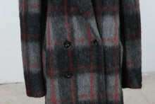 Load image into Gallery viewer, Fifteen Twenty Womens Small Plaid Mohair Blend Double Breasted Coat USA Made
