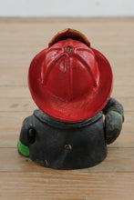 Load image into Gallery viewer, Antique John Harper Fireman Cast Iron Mechanical Bank 1915 Working Eyes
